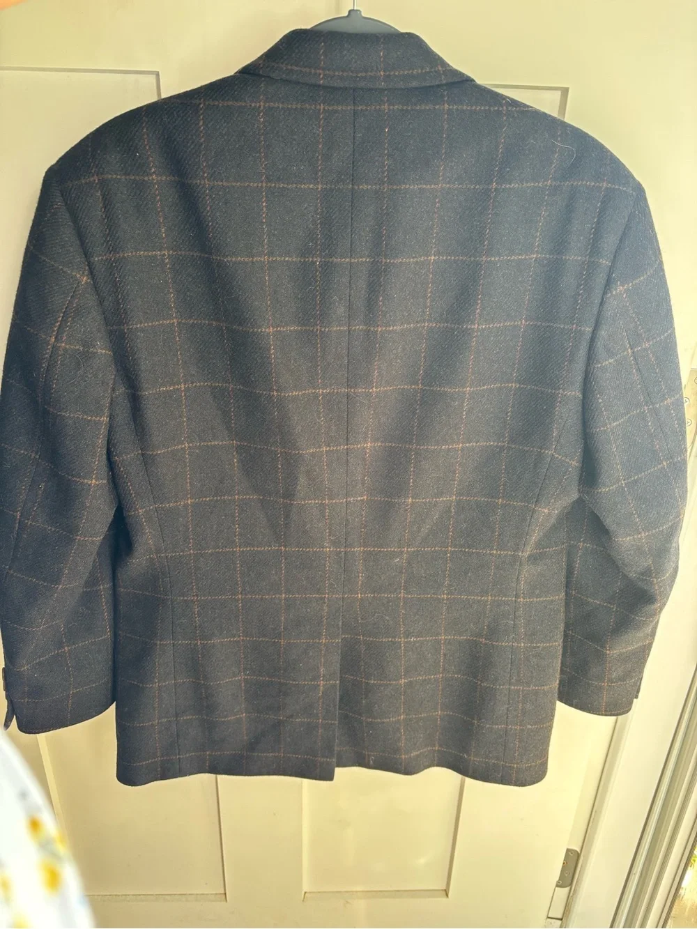 Vintage 90s Evan-Picone Windowpane Tweed Sport Coat Blazer - Made in USA